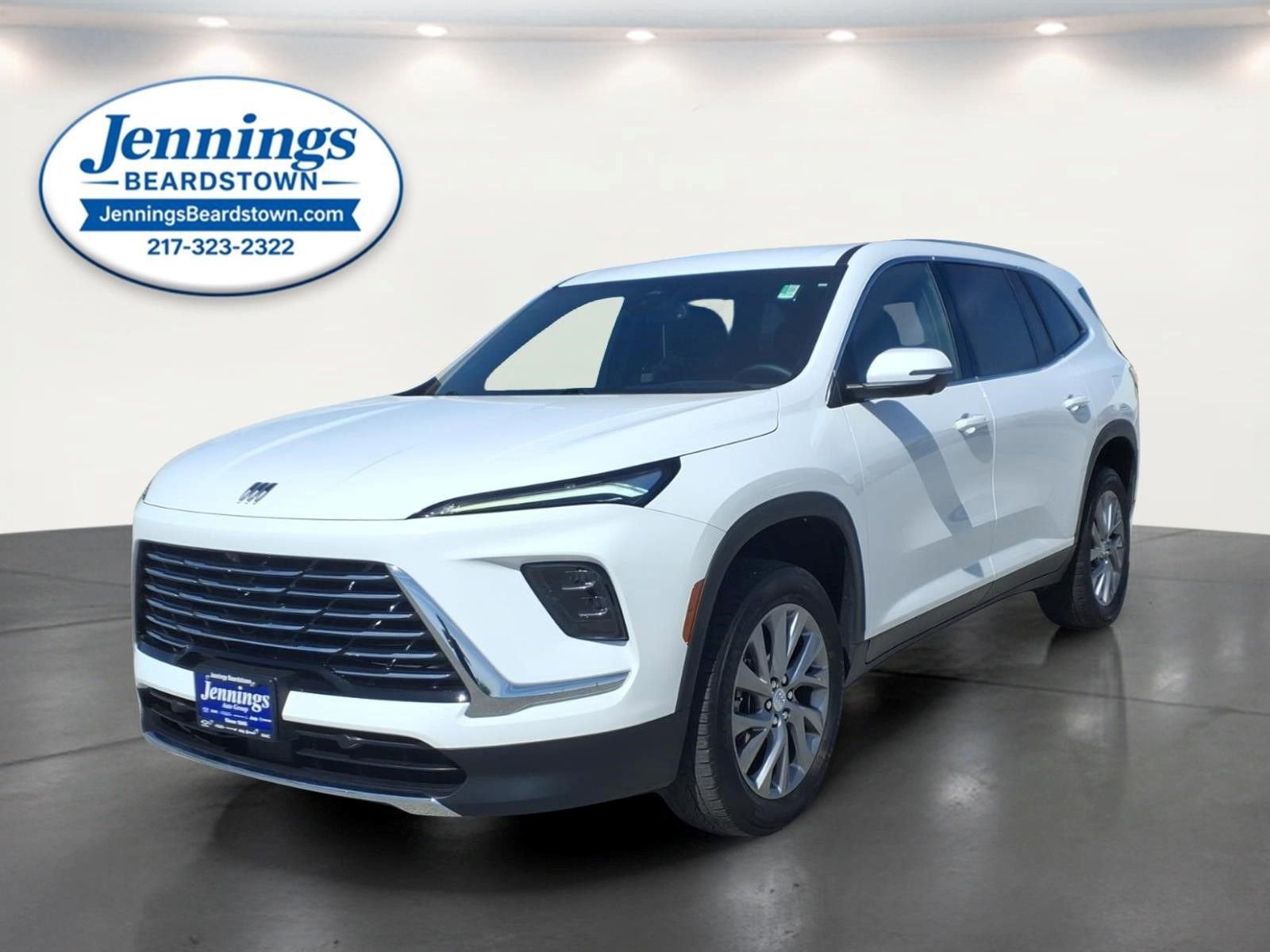 2025 Buick Enclave Preferred in Summit White — front three-quarter view