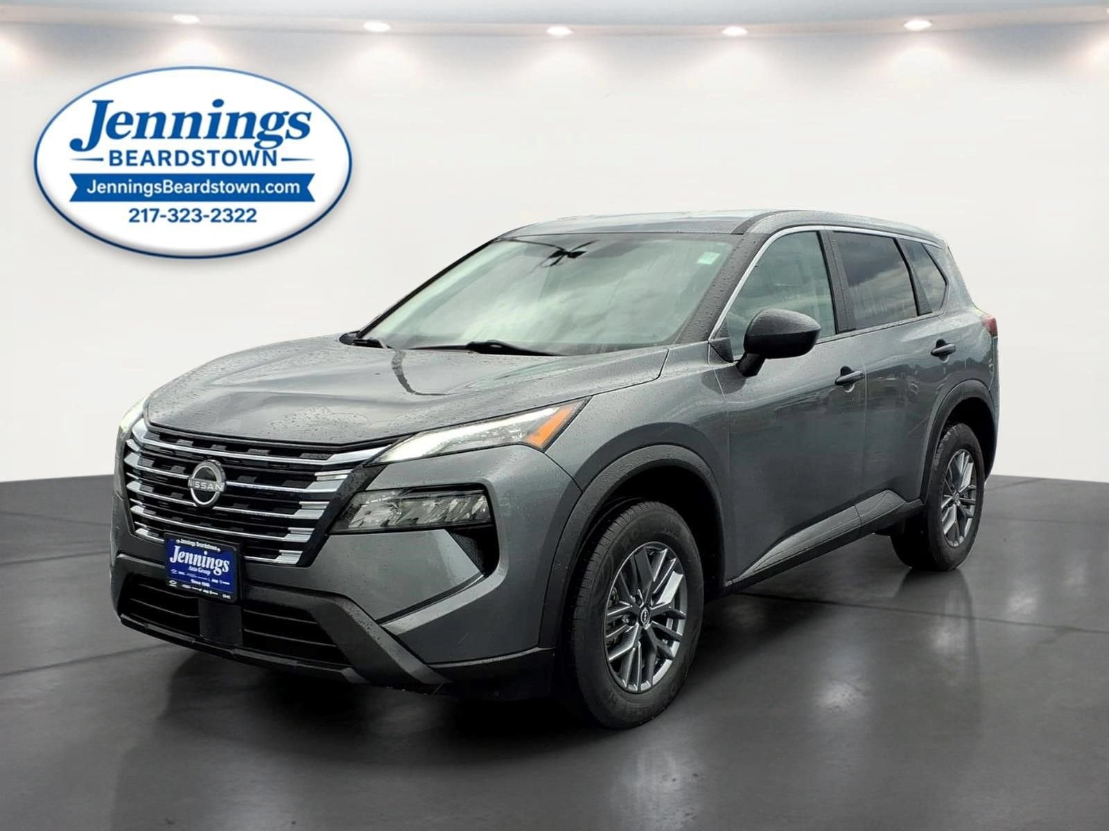 2024 Nissan Rogue S in Gun Metallic — front three-quarter view