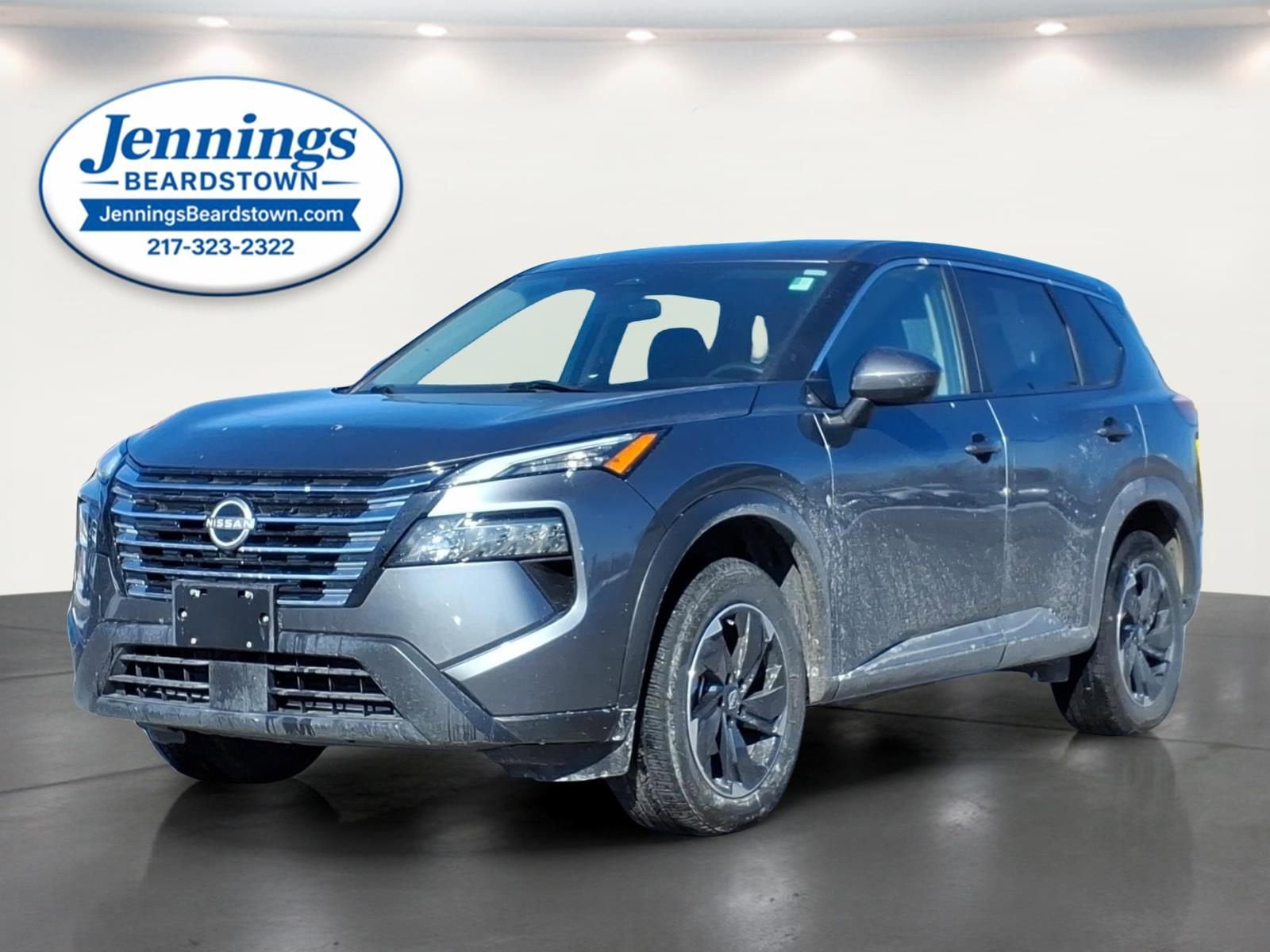 2024 Nissan Rogue SV in Gun Metallic — front three-quarter view